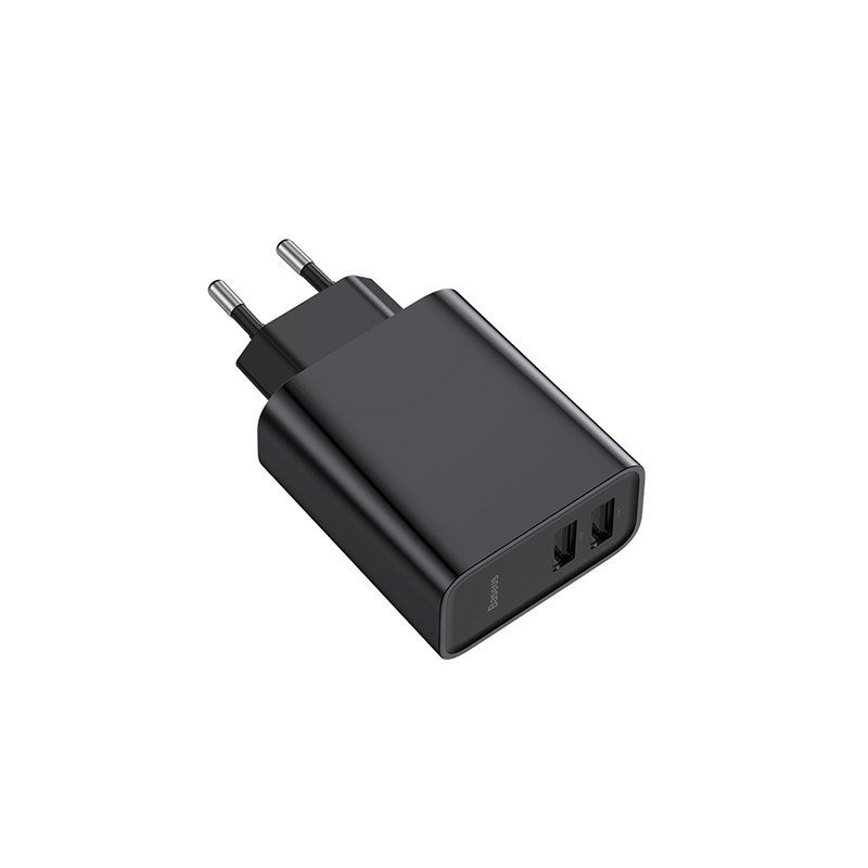 Incarcator Priza Baseus Speed Dual 2xUSB Quick Charge 3.0, 30W 5A - Negru CCFS-E01