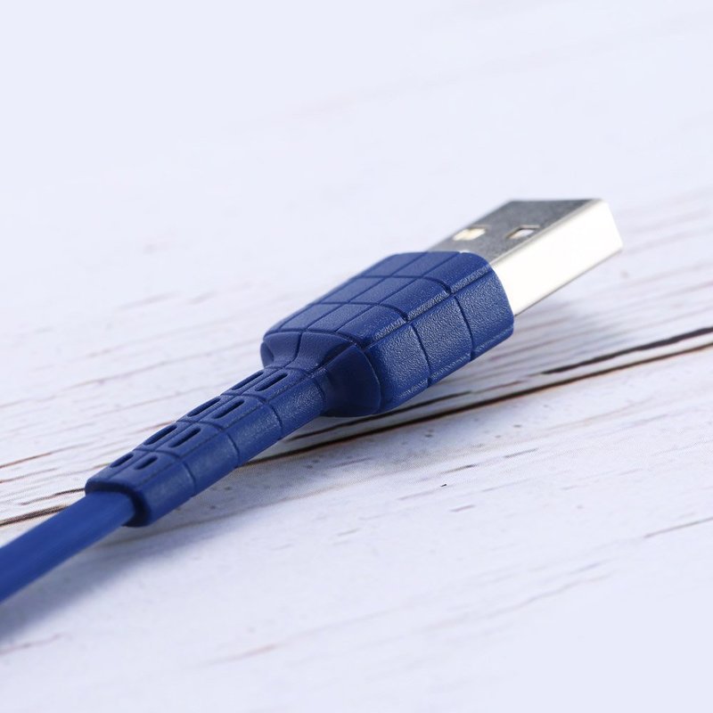 Cablu de date Micro-USB Remax Flat RC-116m, 1M, 2.4A - Albastru