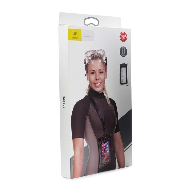 Husa Subacvatica Pentru Telefon, Waterproof Cu Inchidere Etansa Baseus Air Cushion, 6'' - Black