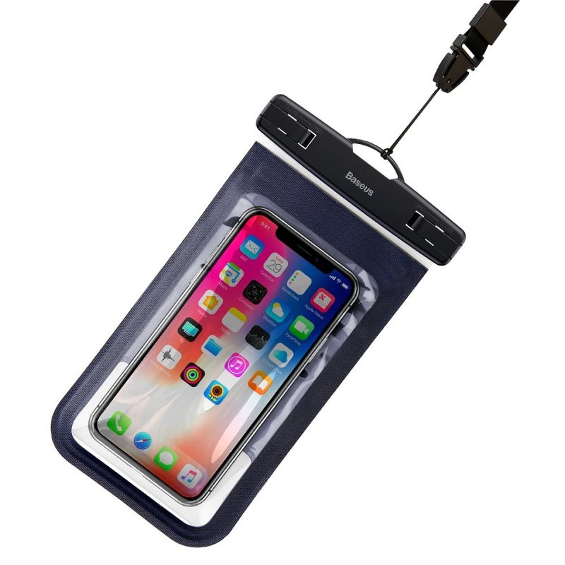 Husa Subacvatica Pentru Telefon, Waterproof Cu Inchidere Etansa Baseus Multi-functional, 6'' - Blue