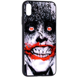 Husa iPhone XS Max Premium Glass Cu Licenta DC Comics - Insane Joker