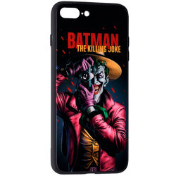 Husa iPhone 7 Plus Premium Glass Cu Licenta DC Comics - Funny Joker