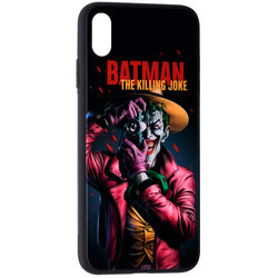 Husa iPhone XS Max Premium Glass Cu Licenta DC Comics - Funny Joker