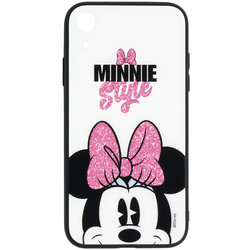 Husa iPhone XR Premium Glass Cu Licenta Disney - Minnie Style