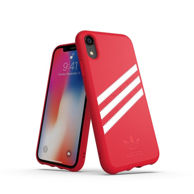 Bumper iPhone XR Adidas 3 Stripes Suede - Red