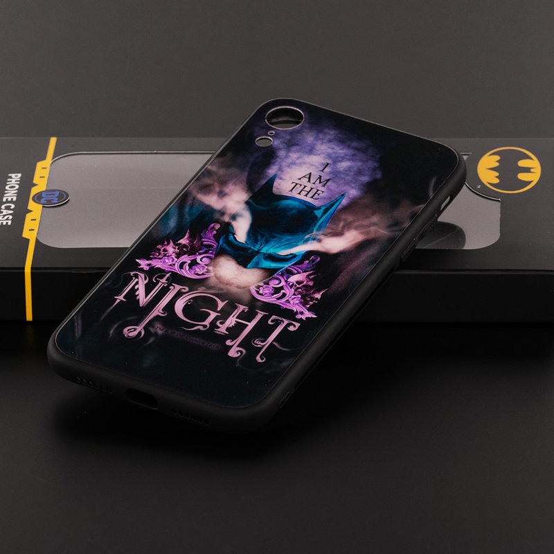 Husa iPhone XR Premium Glass Cu Licenta DC Comics - Night Knight Batman