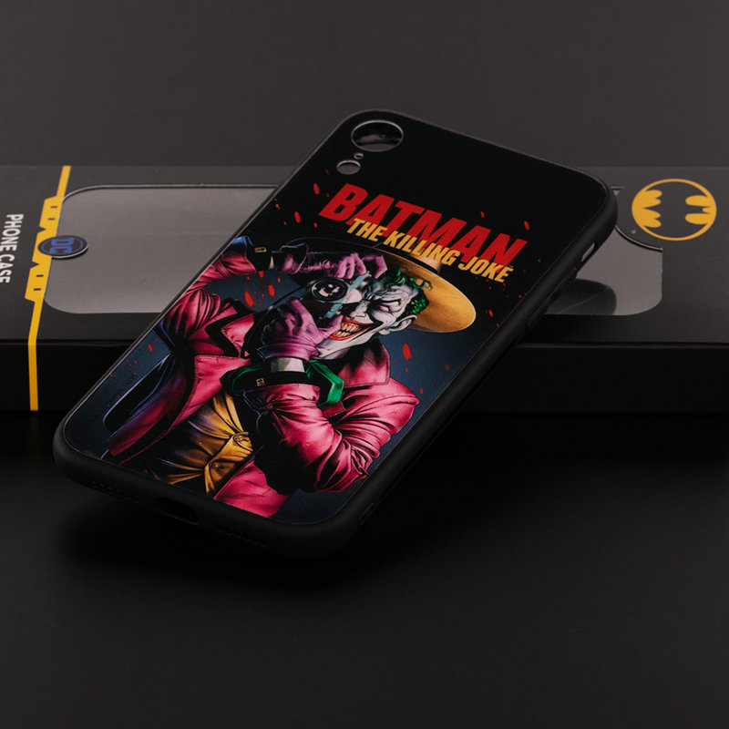 Husa iPhone XR Premium Glass Cu Licenta DC Comics - Funny Joker
