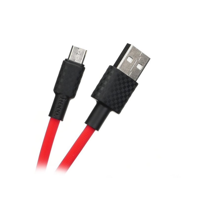 Cablu de date Hoco X29, USB la Micro-USB, incarcare rapida, 2A, 1m, rosu