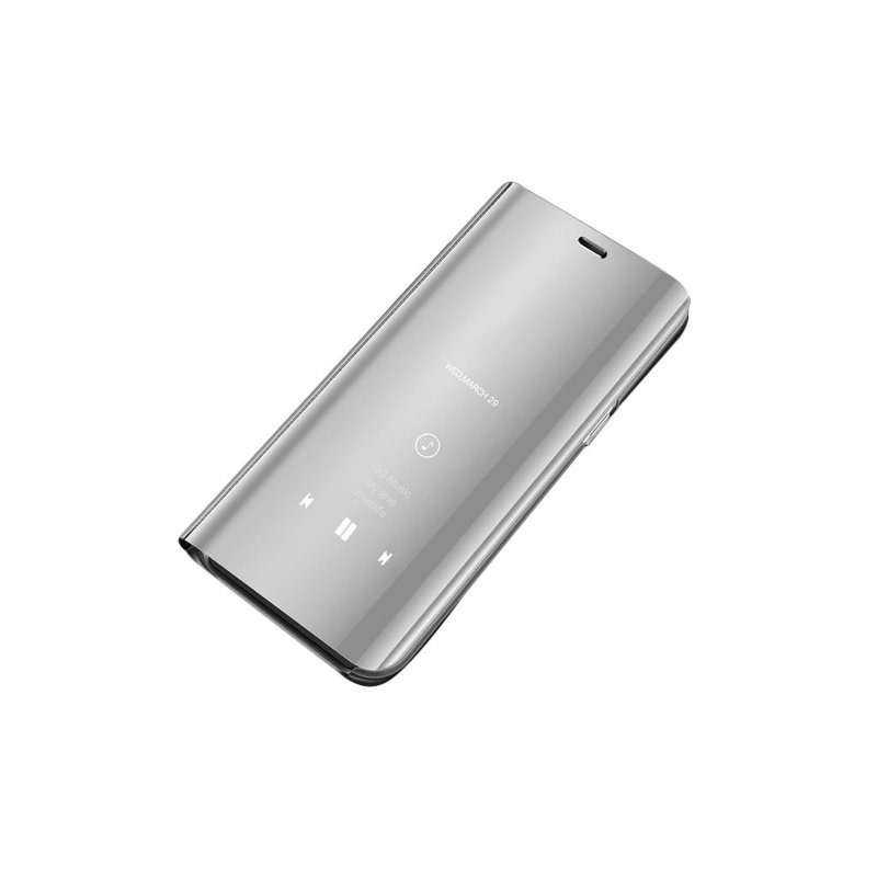 Husa Samsung Galaxy A9 2018 Flip Standing Cover - Silver