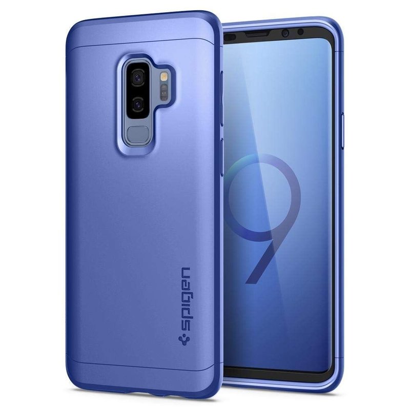 [PACHET 360°] Husa + Sticla Samsung Galaxy S9+ Plus Thin Fit SPIGEN - Coral Blue