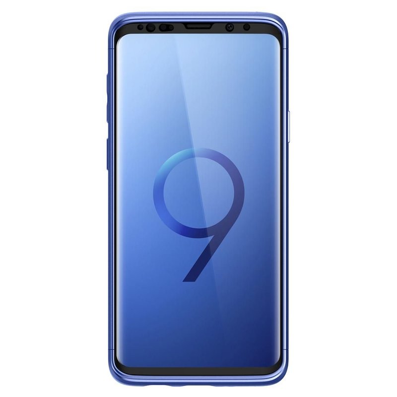 [PACHET 360°] Husa + Sticla Samsung Galaxy S9 Thin Fit SPIGEN  - Coral Blue