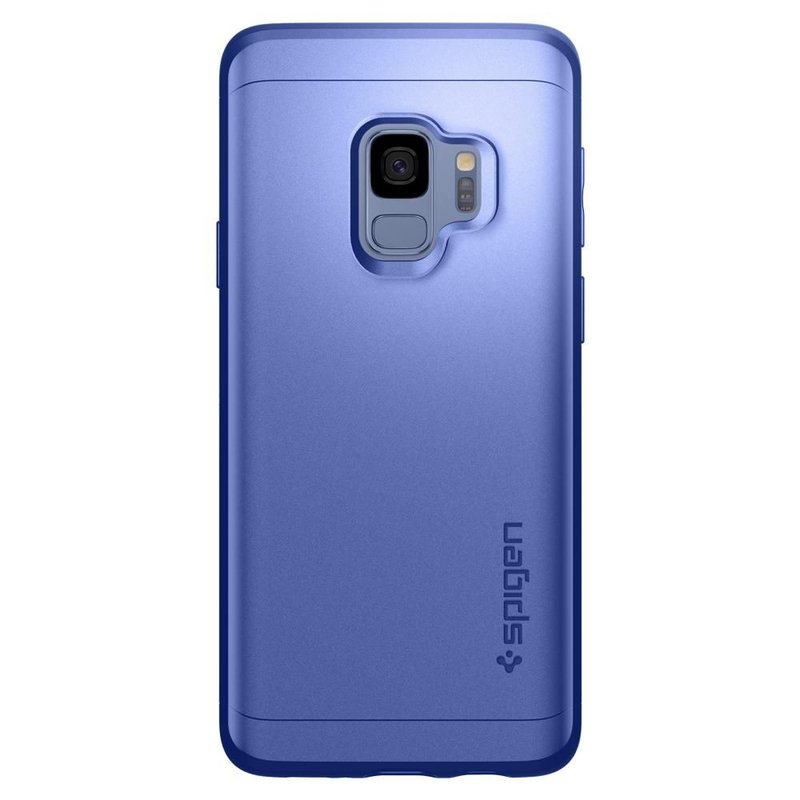 [PACHET 360°] Husa + Sticla Samsung Galaxy S9 Thin Fit SPIGEN  - Coral Blue
