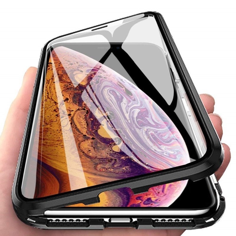 Husa iPhone X, iPhone 10 Wozinsky Magnetic 360°, acoperire completa (Fata + Spate) - Negru