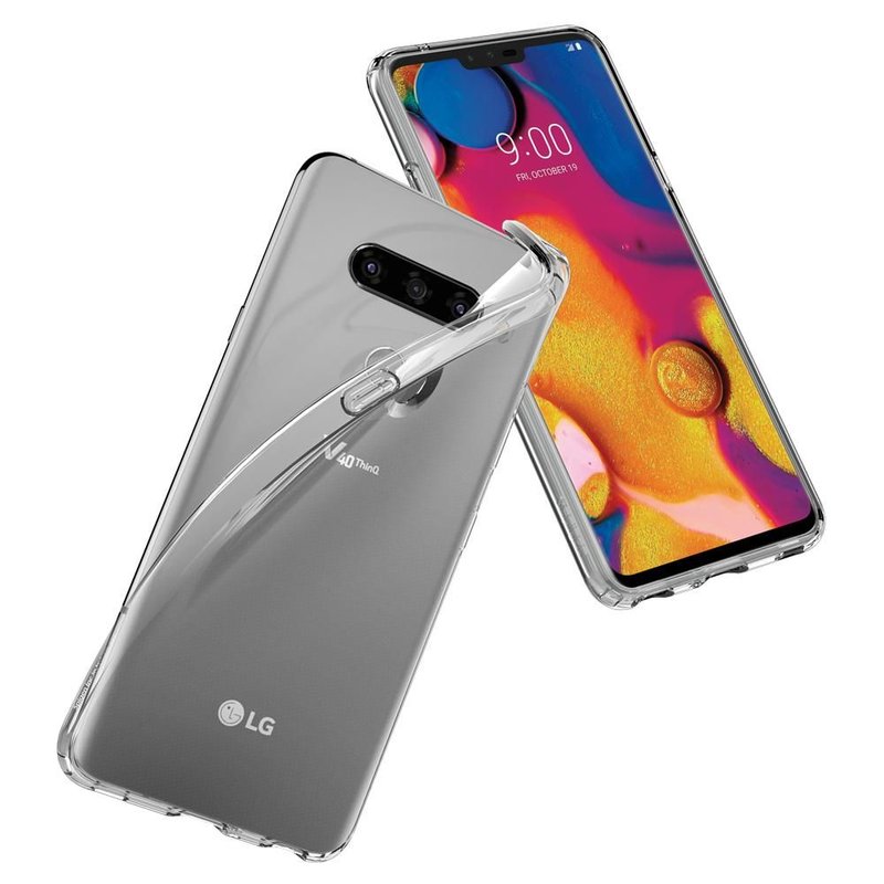 Bumper LG V40 ThinQ Spigen Liquid Crystal - Clear