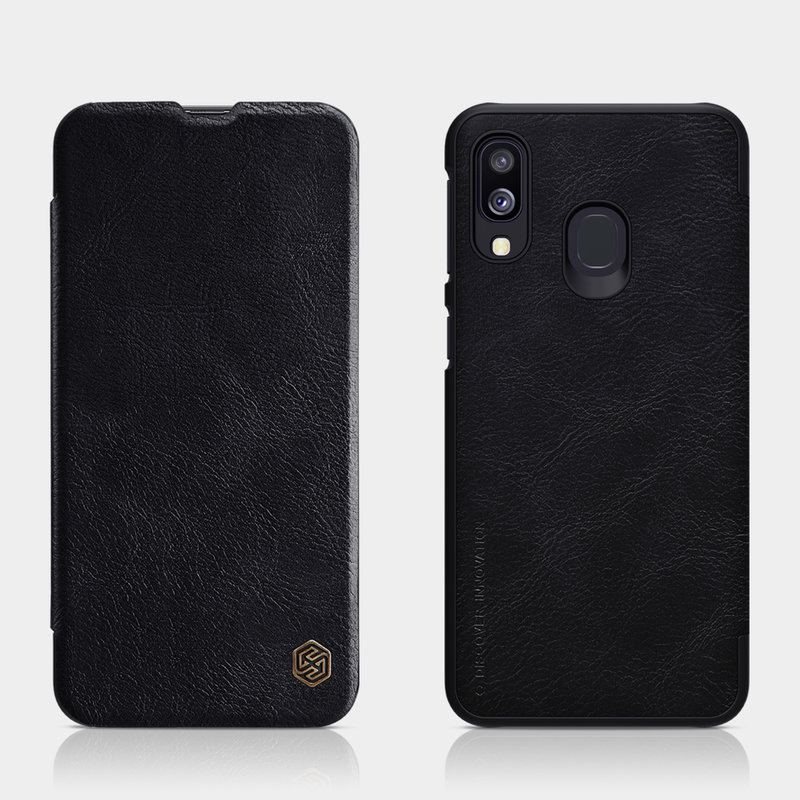 Husa Samsung Galaxy A40 Flip Nillkin QIN Negru