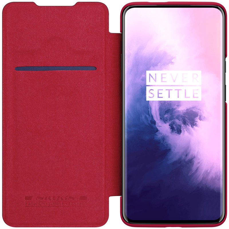 Husa OnePlus 7 Pro Flip Nillkin QIN Rosu