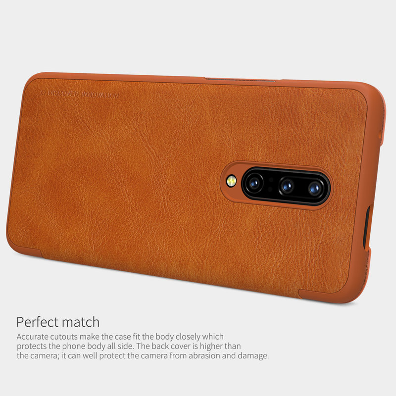 Husa OnePlus 7 Pro Flip Nillkin QIN Maro