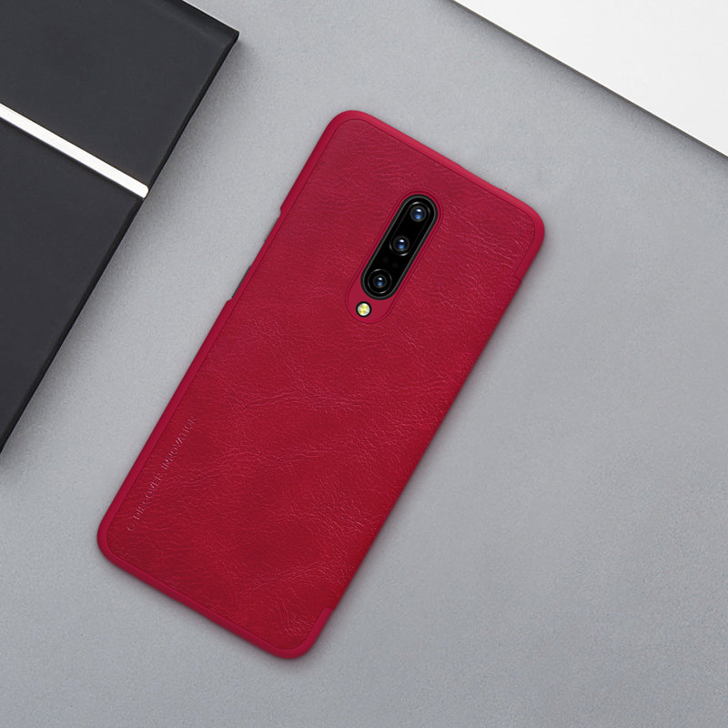 Husa OnePlus 7 Pro Flip Nillkin QIN Rosu