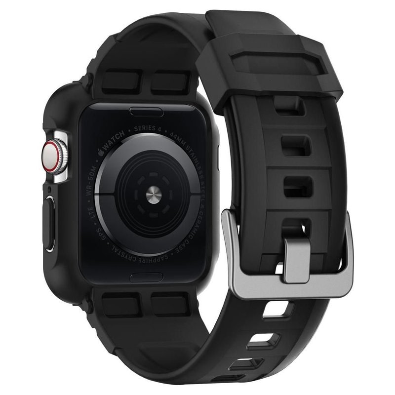 [Pachet Husa + Curea] Apple Watch 4 44mm Spigen Rugged Armor Pro - Black