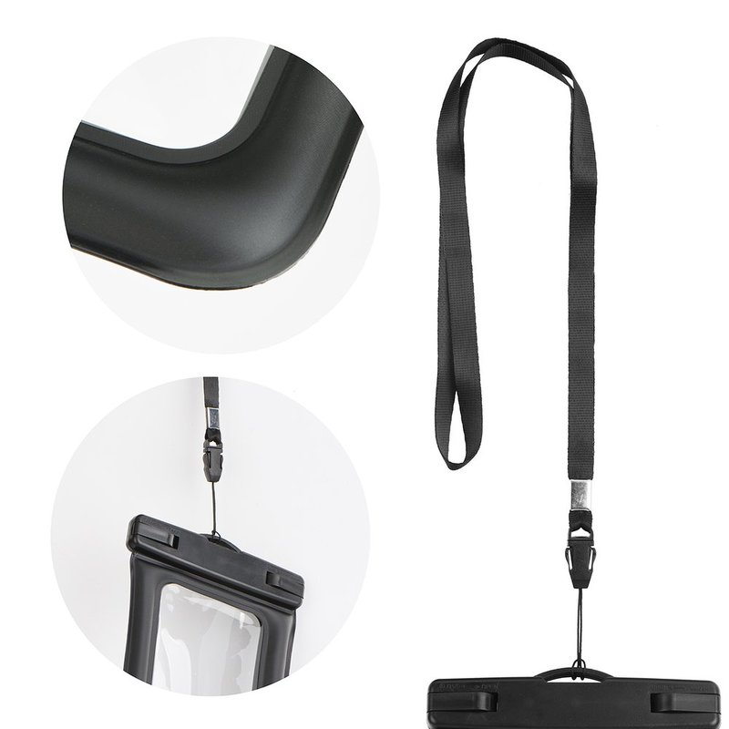 Husa Impermeabila Pentru Telefon, Rezistenta La Apa Airbag Dual Safety - Black