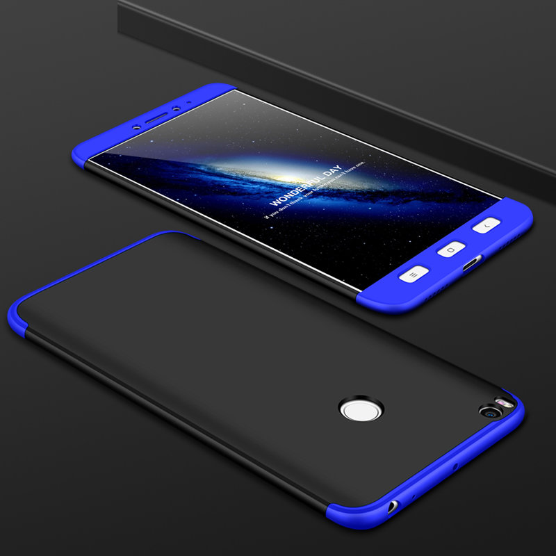 Husa Xiaomi Mi Max 2 GKK 360 Full Cover Negru-Albastru