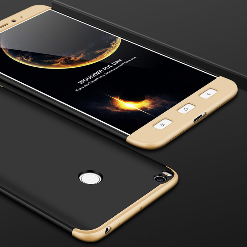 Husa Xiaomi Mi Max 2 GKK 360 Full Cover Negru-Auriu