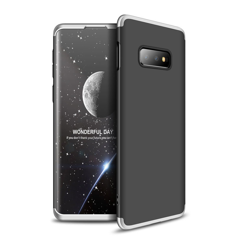 Husa Samsung Galaxy S10e GKK 360 Full Cover Negru-Argintiu
