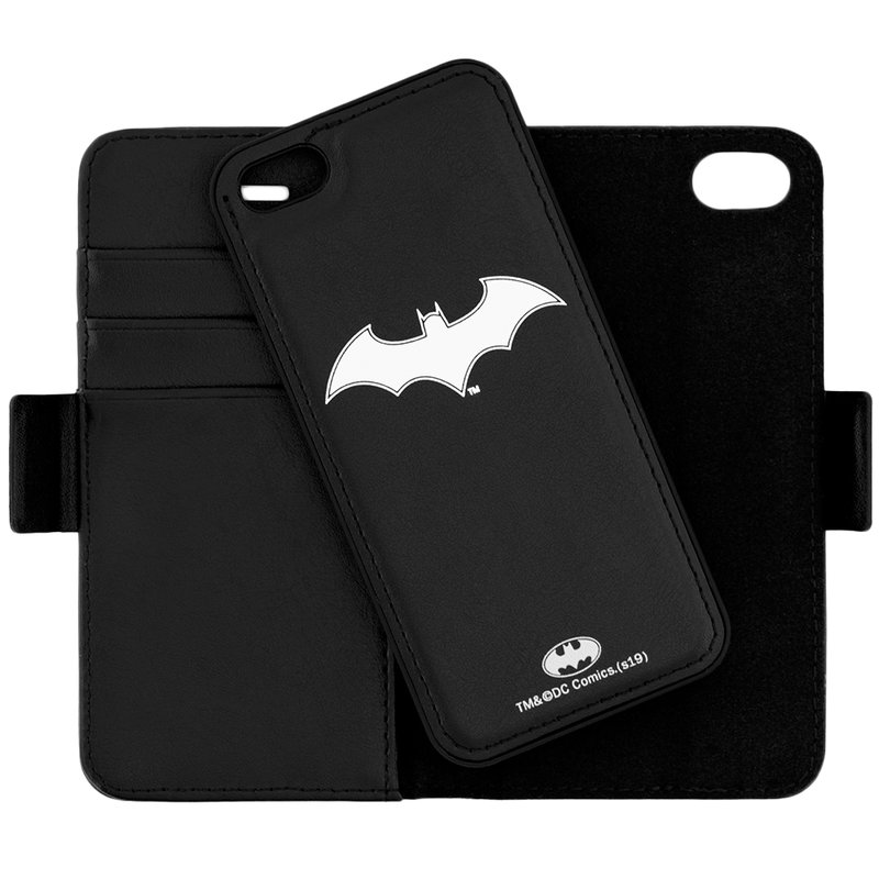 Husa Flip iPhone 5 / 5s / SE cu licenta DC Comics - White Batman Mark