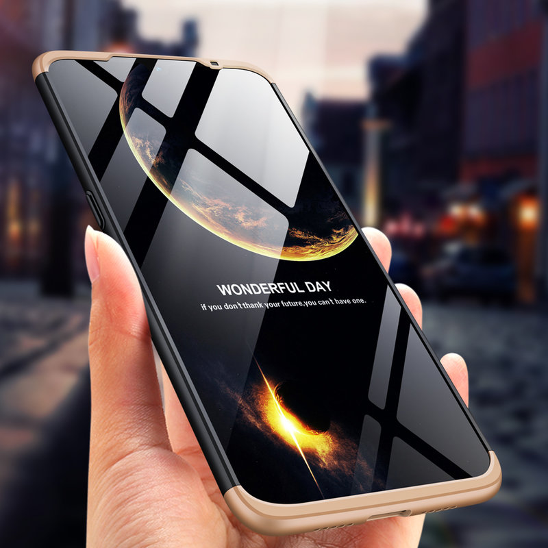 Husa Xiaomi Mi 9 GKK 360 Full Cover Negru-Auriu