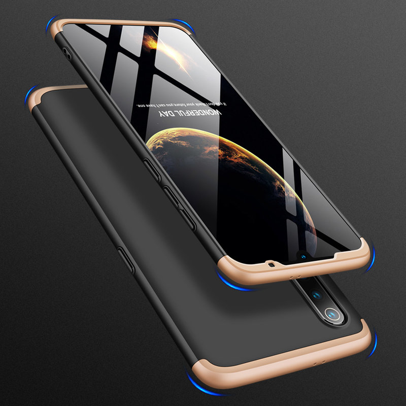 Husa Xiaomi Mi 9 GKK 360 Full Cover Negru-Auriu