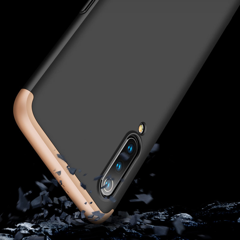 Husa Xiaomi Mi 9 GKK 360 Full Cover Negru-Auriu