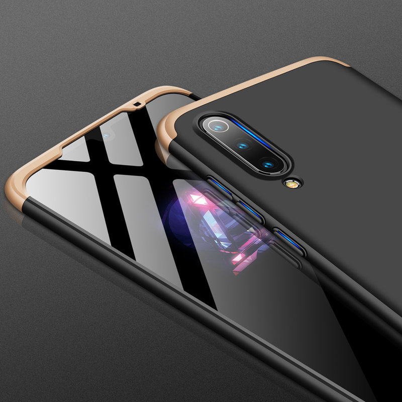 Husa Xiaomi Mi 9 GKK 360 Full Cover Negru-Auriu