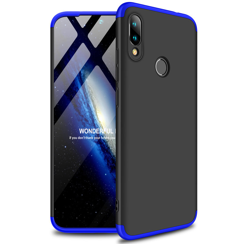 Husa Xiaomi Redmi 7 GKK 360 Full Cover Negru-Albastru