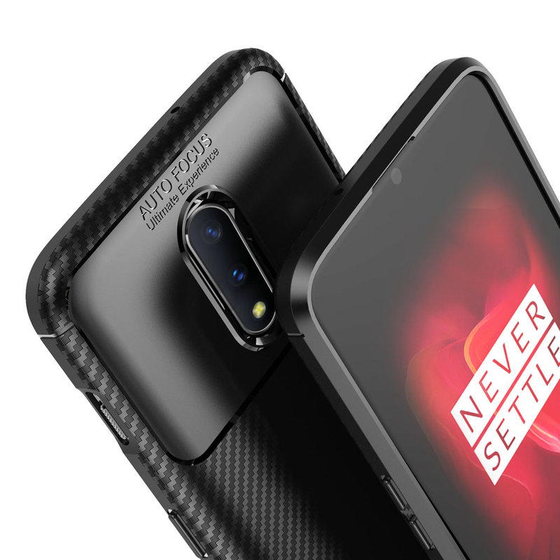 Husa OnePlus 7 Mobster Carbon Skin Negru