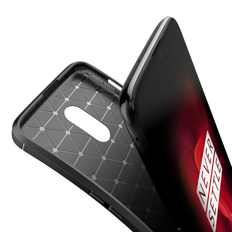 Husa OnePlus 7 Mobster Carbon Skin Negru