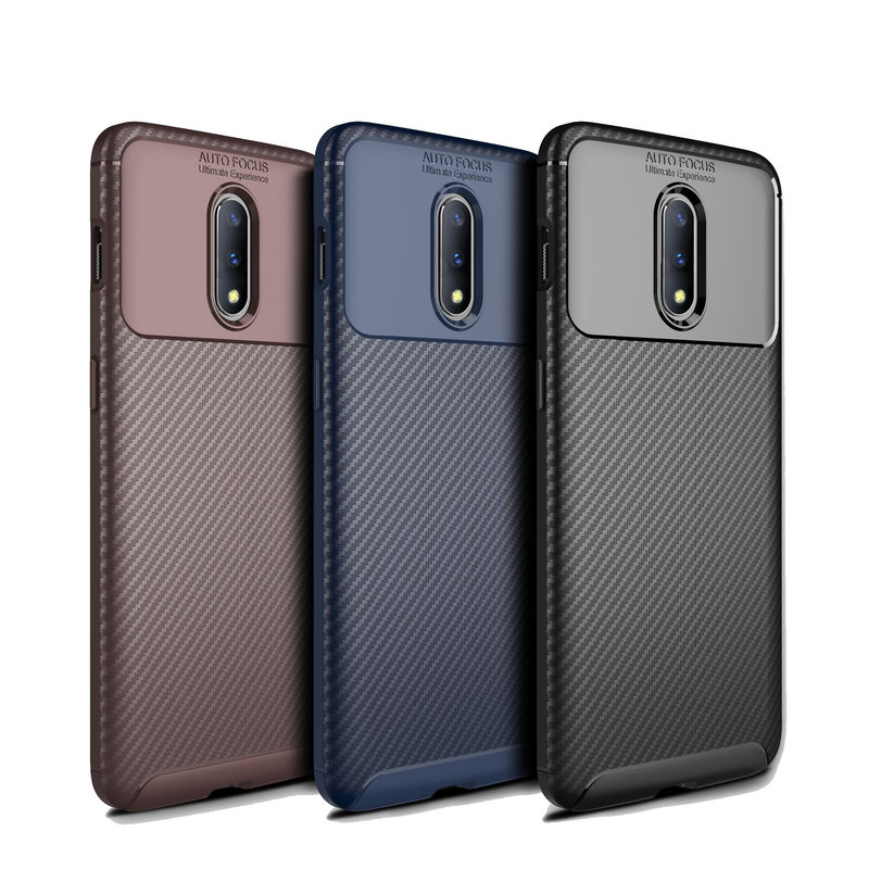 Husa OnePlus 7 Mobster Carbon Skin Negru