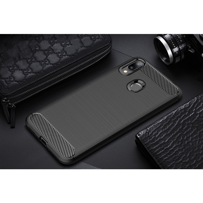 Husa Asus Zenfone Max M2 ZB633KL TPU Carbon Negru