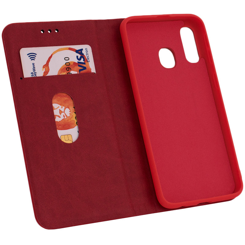 Husa Samsung Galaxy A40 Forcell Silk Wallet - Red