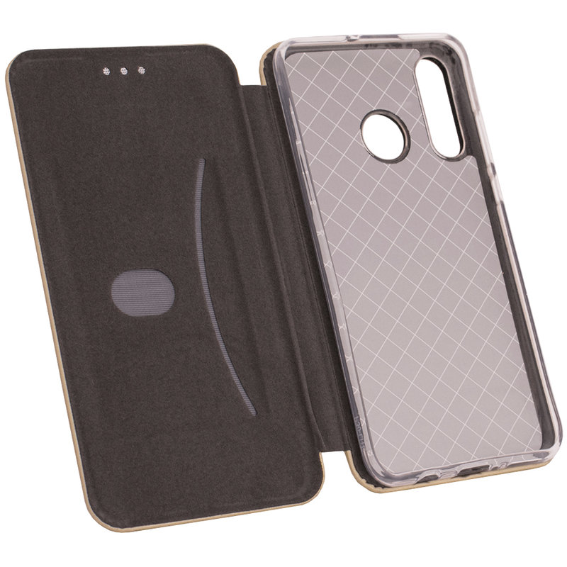 Husa Huawei P30 Lite Flip Magnet Book Type - Gold