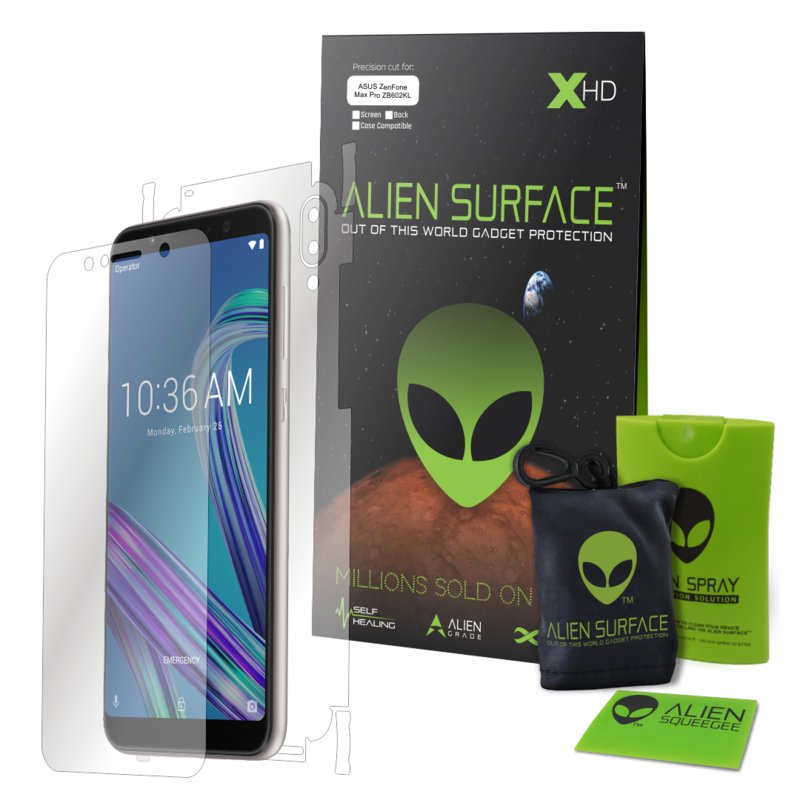 Folie 360° Asus Zenfone Max Pro (M1) ZB601KL Alien Surface XHD, Ecran, Spate, Laterale - Clear
