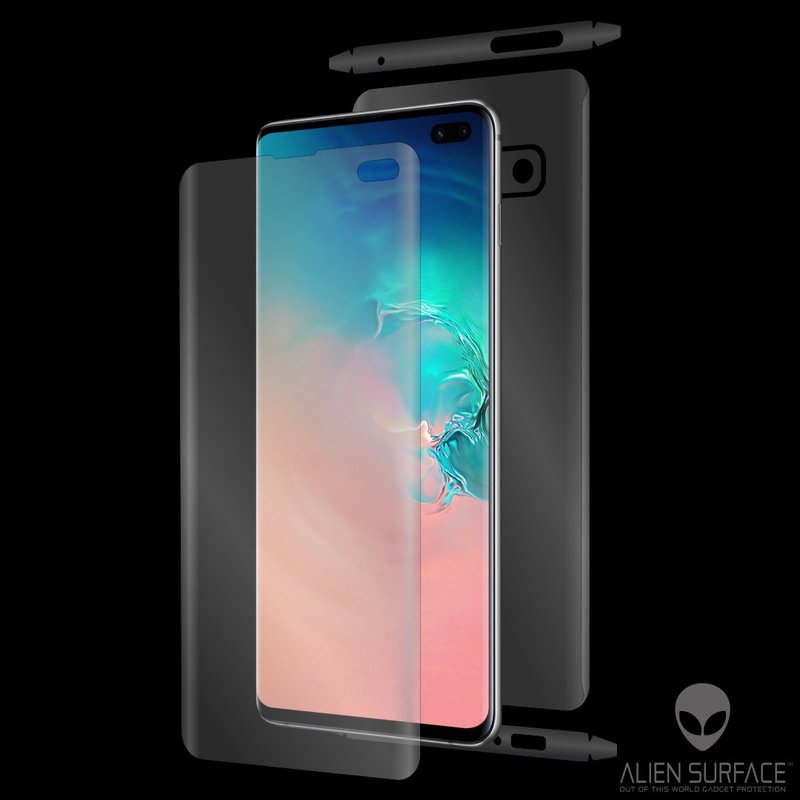 Folie 360° Samsung Galaxy S10 Plus Alien Surface ecran, spate, laterale, camera - Clear