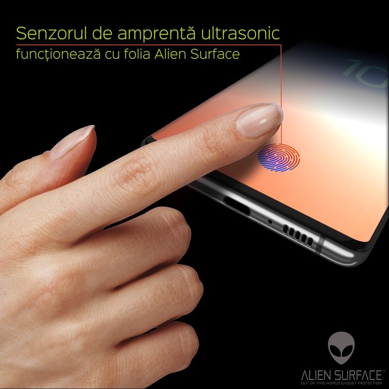 Folie 360° Samsung Galaxy S10 Plus Alien Surface ecran, spate, laterale, camera - Clear