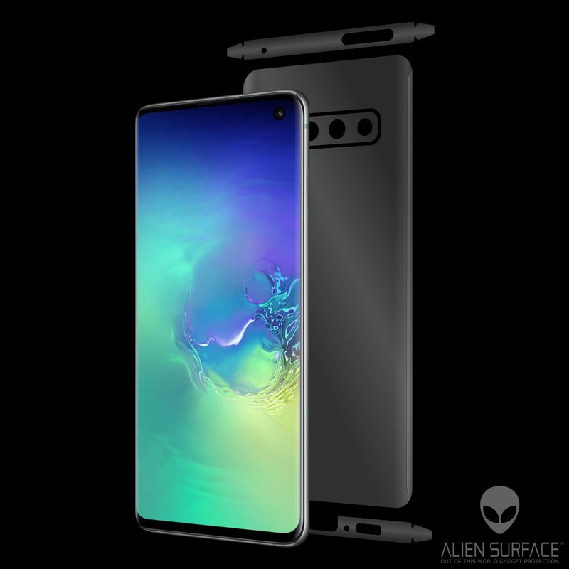 Folie 360° Samsung Galaxy S10 Alien Surface ecran, spate, laterale, camera - Clear