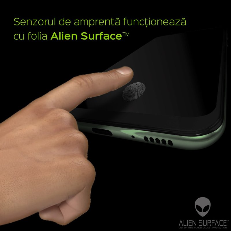 Folie 360° Samsung Galaxy A70 Alien Surface XHD, Ecran, Spate, Laterale - Clear