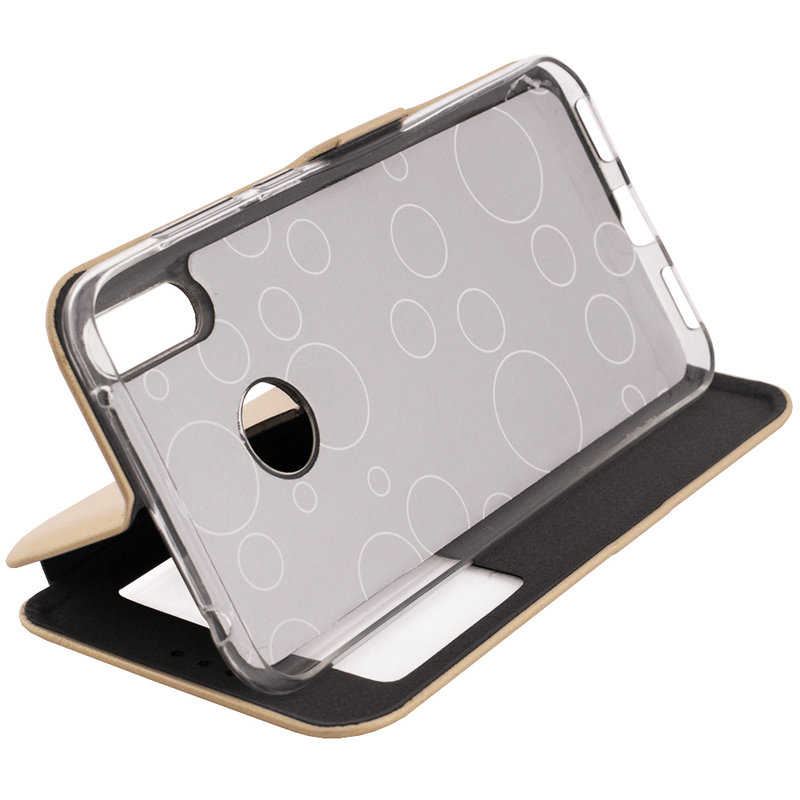 Husa Huawei Y7 2019 Flip Window Book Type - Auriu