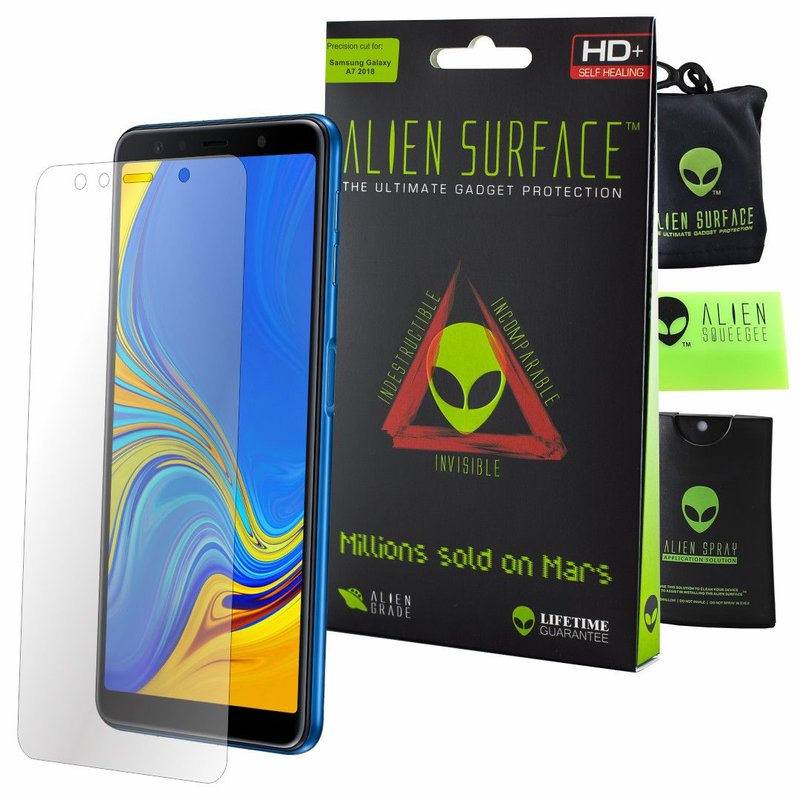 Folie Regenerabila Samsung Galaxy A7 2018 Alien Surface XHD, Case Friendly - Clear