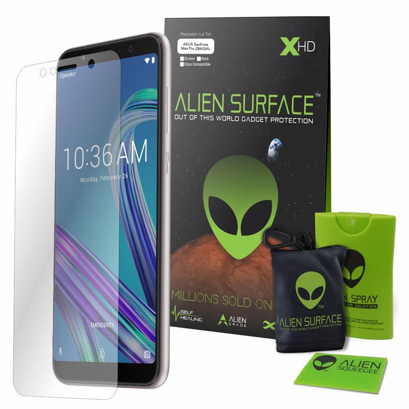 Folie Regenerabila Asus Zenfone Max Pro (M1) ZB601KL Alien Surface XHD, Case Friendly - Clear