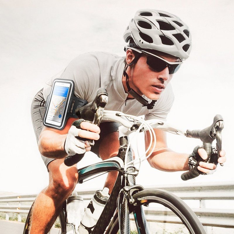 Husa alergare pentru telefon, cu velcro Spigen A700, negru