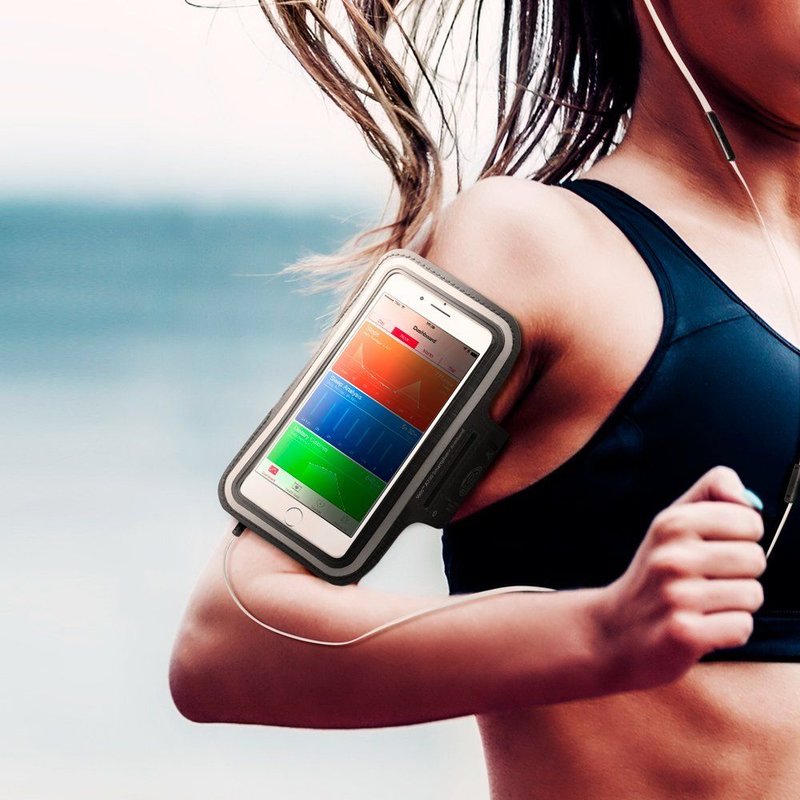 Husa alergare pentru telefon, cu velcro Spigen A700, negru