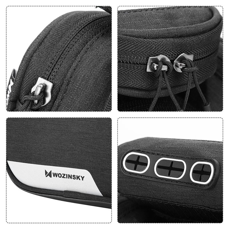 Geanta pentru cadru bicicleta 1.5L Wozinsky, negru, WBB7BK